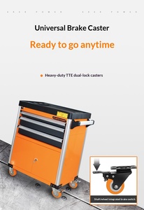 GREENS Heavy Duty Metal Iron 3 <b>Drawers</b> Roller <b>Tool</b> Trolley Cabinet Mechanic Repair <b>Tools</b> OBM/OEM/ODM 250kg Load Capacity - Product Image 4