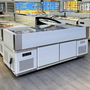 Có thể điều chỉnh tự phục vụ mở bàn làm mát không khí hai nhiệt độ thép không gỉ salad tủ trưng bày tủ đông - Product Image 4