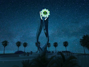 Statua di arte moderna personalizzata che guida la decorazione esterna di design professionale grande scultura in metallo per l'arabia saudita - Product Image 2