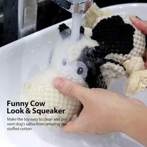 Novo Algodão Natural Corda Perna Vaca Toy Dog Adequado para Pet Moagem, Puzzle Resolvendo, e Jogo Interativo Diário - Product Image 6