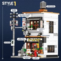 Reobrix 66503 2025 Nuevo Modelo Creativo 2 en 1 de Tienda de Juegos Japonesa, Juguetes Educativos DIY para Niños, Regalos, Sets de Bloques de Construcción