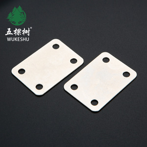 Support en acier plat Wukeshu 45x32mm, épaisseur 3mm, nickelé, quincaillerie de meubles, fixation - Product Image 3