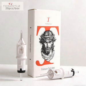 TJ THROSTL 20 pièces/boîte Aiguilles de tatouage jetables blanches Round Shader 0.18mm 0.25mm 0.30mm 0.35mm Liner RL RS <span class=keywords><strong>SMP</strong></span>/PMU - Product Image 1
