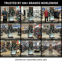 Présentoir en bois personnalisé pour chaussures de sport et baskets – Étagère de sol pour magasin de détail, support de vêtements