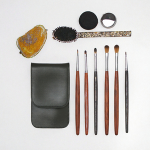 Custom Logo Acrylic Watercolor Oil Painting Artist <b>Paint</b> <b>Brushes</b> Private Label Art Supplies Nylon Hair Metal Travel/ 5-Piece <b>Set</b> - Product Image 2