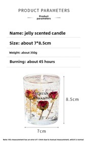 Candele fatte a mano con cera di soia barattolo di vetro senza fumo grazioso motivo floreale profumo di gelsomino stile romantico regalo di compleanno di nozze personalizzato - Product Image 6