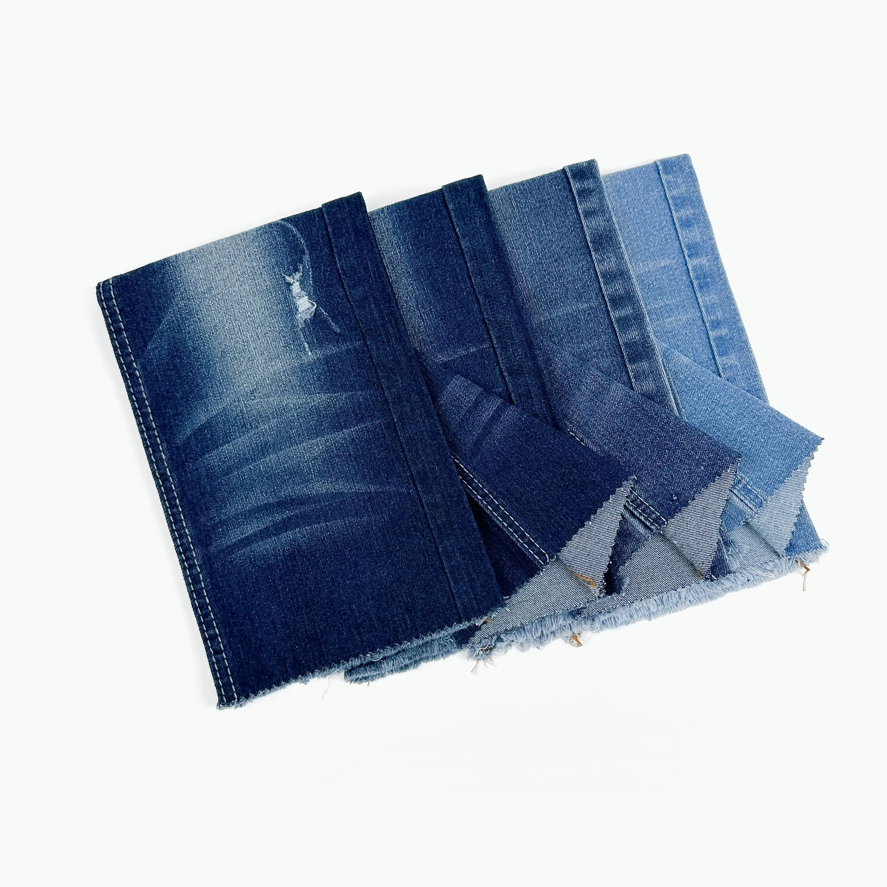 Stok pabrik Tiongkok Kain jeans OE dengan kain denim slub polos kain jeans katun tinggi untuk pabrik jins dengan grosir