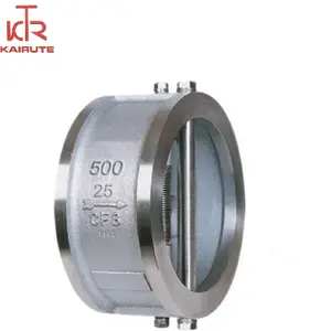 Stainless Steel CF8 DN100 PN16 Dual Plate Single Or Double Swing Spring Wafer Check Valve Price