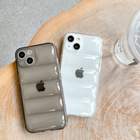 Étui de téléphone INNO imperméable en TPU résistant aux chocs et à la saleté, design 3D transparent, estampage à chaud pour 13/12/11 Pro Max/X/XS/XR/7/8