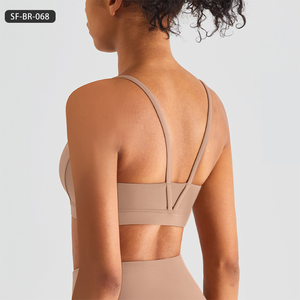 Nouveau soutien-gorge de sport ultra-doux sensation seconde peau pour femme - Débardeur de fitness sans dos à maintien élevé et antichoc avec coussinets amovibles - Product Image 1