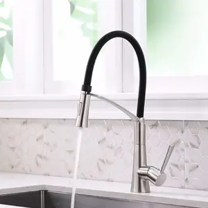 Nuovo modello pull out miscelatore della <span class=keywords><strong>cucina</strong></span> <span class=keywords><strong>rubinetti</strong></span> 304 rubinetto in acciaio inox con 2 funzione spruzzatore - Product Image 2