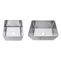 Évier encastré en acier inoxydable 304 pour cuisine professionnelle, évier industriel soudé sur mesure, évier de table rectangulaire, réservoir d'eau 18/16 gauge