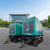 Groupes électrogènes diesel à châssis ouvert silencieux à démarrage automatique triphasé AC 380V bidirectionnel 400/235V avec roues ATS, fabriqués à Weifang, Chine