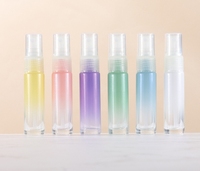 Flacon pulvérisateur de luxe 10 ml en verre dégradé coloré avec bouchon à vis, atomiseur de parfum, échantillons testeurs
