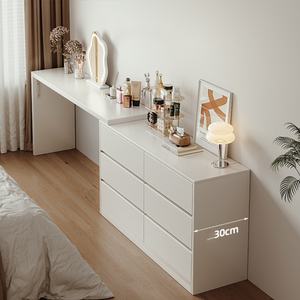 Coiffeuse Ménage chambre moderne simple seau armoire une table de maquillage crème vent petit appartement rétractable - Product Image 5