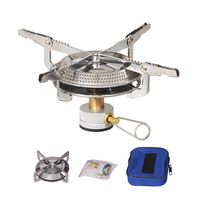 2024 Réchaud à gaz pliant portable en acier inoxydable Mini réchaud de camping léger pour la randonnée en plein air et les accessoires d'escalade
