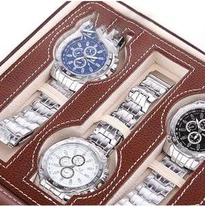Caja de reloj con cremallera de cuero para mayores, caja de joyería de alta calidad para el hogar, 8 bolsas de almacenamiento - Product Image 6