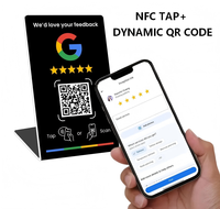 Support de table en PVC avec code QR dynamique NFC pour avis Google, équipé de puces Ntag213/215/216 pour booster le classement Instagram, Facebook et TikTok