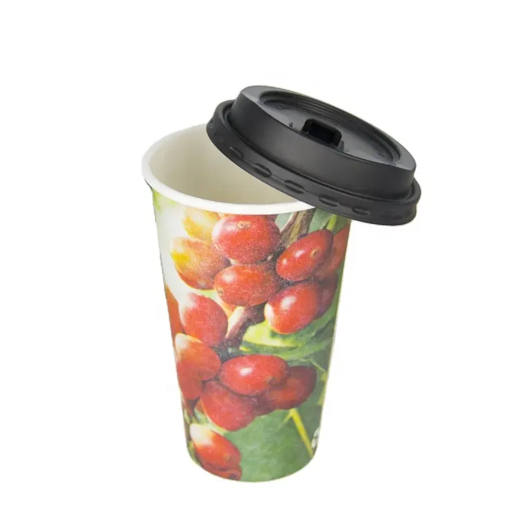 China biggest manufacturer disposable cup hot plastic with logo 8 oz coffee paper cups