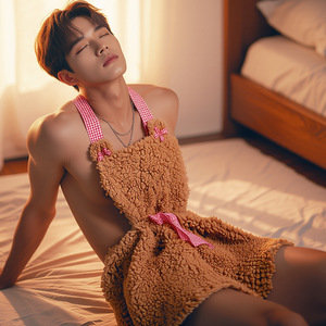 Sexy lingerie, cute bear role-playing, adorable male servant outfit, crossdressing, plus-size uniform, cartoon flirtatious, - Product Image 4