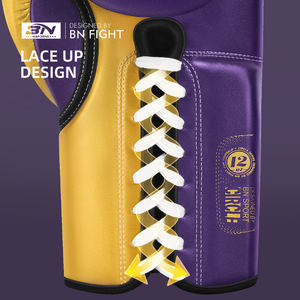 BN grosir seni bela diri dan sarung tangan tinju kustom Muay Thai Sarung tangan tinju kulit serat mikro sarung tangan tinju bertali - Product Image 4