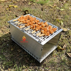 2023 최신 스테인레스 스틸 야외 캠핑 숯 바베큐 그릴 오픈 창과 휴대용 바베큐 - Product Image 5