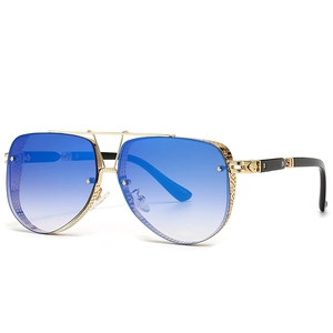 Nuovi <span class=keywords><strong>Occhiali</strong></span> da Sole di Lusso Personalizzati, Design alla Moda, Montatura in Metallo, Stile Aviatore, Oversize, per Uomo e Donna - Product Image 4