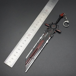 Offre Spéciale <span class=keywords><strong>Genshin</strong></span> <span class=keywords><strong>impact</strong></span> métal <span class=keywords><strong>porte</strong></span>-clés Miniature arme modèle jouet dessin animé expo oeil de dieu Cosplay accessoires épées <span class=keywords><strong>porte</strong></span>-clés - Product Image 3