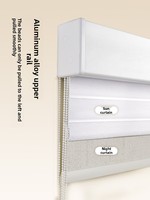 Rideaux Shangri-La jour et nuit, occultants totaux, stores électriques, polyester, fenêtres du sol au plafond, chambres à coucher, chambres d'enfants