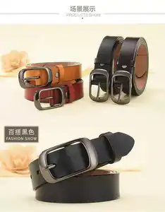 Ceinture en cuir véritable pour femmes, ajustable, décontractée, de haute qualité, de marque, nouvelle collection 2020