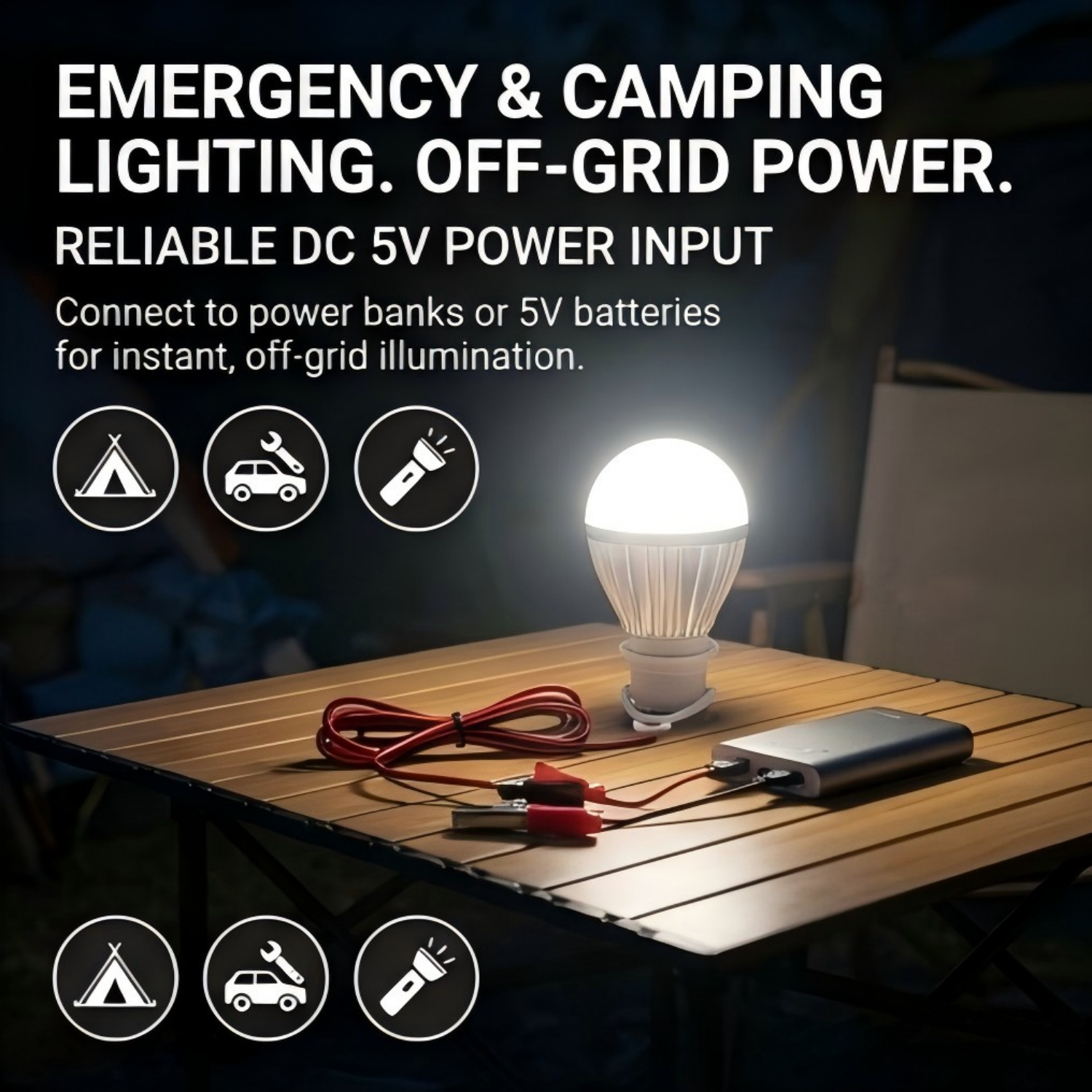 Smart Home Emergency LED Bulb 12W 15W Auto Light up When Power Outage Rechargeable Battery Lamp for Power Failure