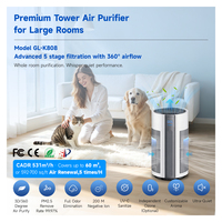 Purificateur d'air portable avec filtre HEPA pour la maison, désodorisant intelligent à anions, purificateurs d'air domestiques
