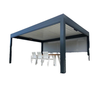 Pergola de patio en aluminium Toit à persiennes bioclimatique Pare-soleil imperméable Décoration pour jardin Piscine Terrasse pour usage extérieur