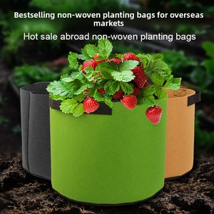 Sac <span class=keywords><strong>de</strong></span> plantation X137 avec contrôle <span class=keywords><strong>des</strong></span> racines, sac <span class=keywords><strong>de</strong></span> plantation d'arbres, sac à fleurs en tissu non tissé vert, sac nutritif pour plantes, pot <span class=keywords><strong>de</strong></span> fleurs - Product Image 1