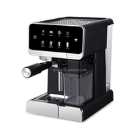 Machine à café semi-automatique de qualité commerciale ANWELL avec réservoir à lait externe et buse vapeur pour petit café ou bureau