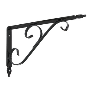 Yingzhan Heavy Duty Wall <b>Bracket</b> Iron <b>Black</b> White Multiple Sizes Space Saving <b>Shelf</b> Support With Installation Kit - Product Image 5