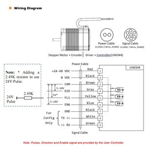 มอเตอร์สเต็ปเปอร์แบบวงปิด CSM UIM5756PM NEMA 23 แรงดันไฟฟ้า 24-48VDC 2.8A ควบคุมด้วยพัลส์-ไดร์ พร้อมเอนโค้ดเดอร์ในตัว แบบไฮบริด แกนขนาด 10 มม. - Product Image 4