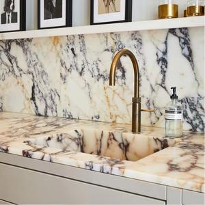 <span class=keywords><strong>Plan</strong></span> <span class=keywords><strong>de</strong></span> <span class=keywords><strong>travail</strong></span> prédécoupé en quartz <span class=keywords><strong>de</strong></span> pierre frittée Calacatta Viola <span class=keywords><strong>de</strong></span> 2cm <span class=keywords><strong>de</strong></span> marbre - Product Image 2