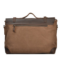 Toile cirée sac à bandoulière pour hommes luxe couleur unie Document 15 pouces mallette d'affaires ordinateur sac à main pochette d'ordinateur