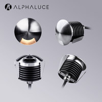 ALPHALUCE Lumière LED encastrée étanche IP67 3W, éclairage paysager extérieur multidirectionnel pour marches
