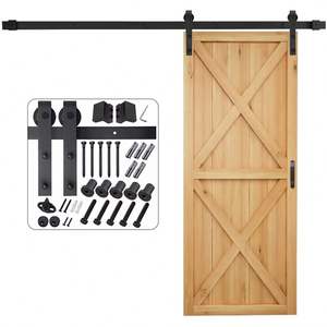 WEKIS High Quality M00002 Barn Door Track System Hardware <b>Kit</b> 6.6FT Sliding Door Set for Interior & Exterior Hotel Living Room - Product Image 1