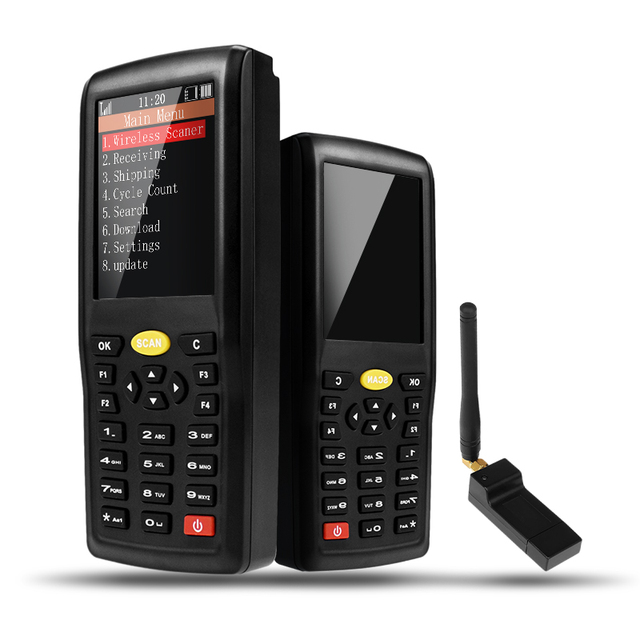 E7 1D 2D Portable Wireless Laser Barcode Data Collector Smartphone QR Scanner with T9 Keyboard Palm OS 2.4" 240x320 Stock