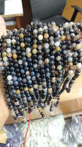Œil de tigre naturel Sulemani, taille brillante, multicolore, 8 mm, œil de chat, certifié par un tiers, pour la fabrication de bijoux, bracelet et collier DIY - Product Image 4