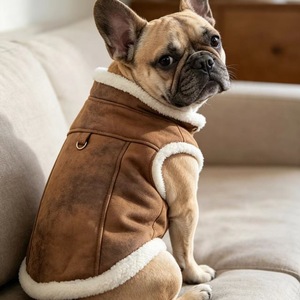 Nuovi Cappotti e Giubbotti Invernali in Pelle Stile Britannico per <span class=keywords><strong>Cani</strong></span> di Piccola Taglia, Gilet Imbottiti Senza Maniche per Barboni - Product Image 4