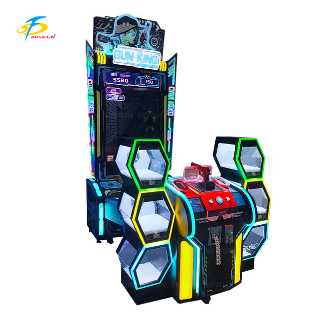 Skyfun Coin Operated Gun King Console Arcade Game Machine 220V 230W for Ages Over 8