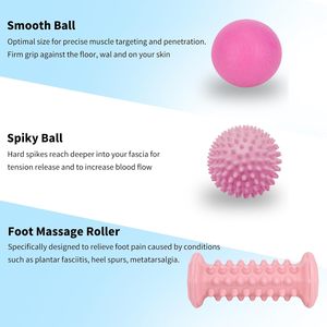 Rodillo de masaje de pies de liberación muscular y Kit de bola de masaje Alivio del dolor Masajeador de fascitis plantar Accesorio - Product Image 3
