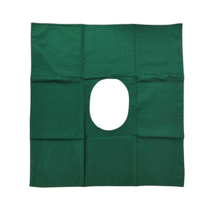 Couverture faciale double couche 60x60cm en coton vert foncé pour salons de beauté, serviette intégrale pour le visage - Product Image 2