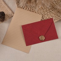 Ensemble de papeterie avec motif d'arbre, invitation de mariage faite à la main avec enveloppe, sceau de cire, décoration de mariage élégante