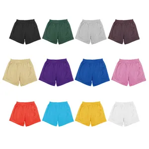 OEM pantalones cortos de malla bordados personalizados por encima de la rodilla pantalones cortos de malla personalizados 5 pulgadas pantalones cortos de playa ropa de baloncesto