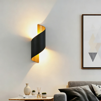 Applique murale LED moderne de luxe en forme de S, étanche, pour intérieur et extérieur, idéale pour hôtel, chambre à coucher, chevet, salon, décoration